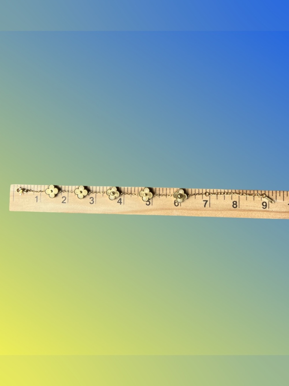 Clover Fashion Gold Toned Bracelet - Picture 6 of 6